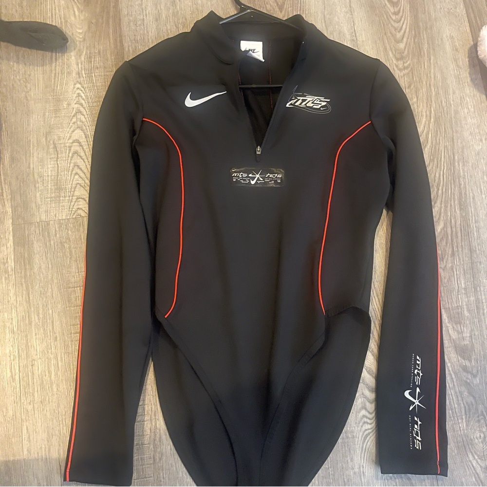 Nike Black and Red Women's Bodysuit